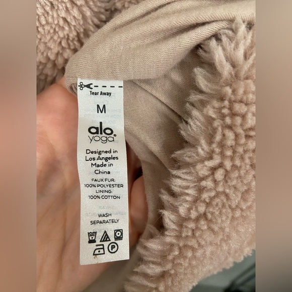 ALO Yoga Sherpa Oversized Trench Coat Pink Size Medium - Picture 7 of 9